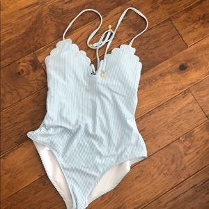 NWOT Jessica Simpson Searsucker One-Piece Sz M